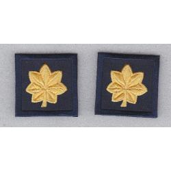 MAJ Major Medium Gold on Navy Blue Large 1.5" sew on collar patches