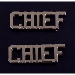 CHIEF 3/8 Polished Silver Nickel Finish Collar Pins