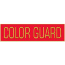 COLOR GUARD Award Bar Uniform Pin GOLD ON RED