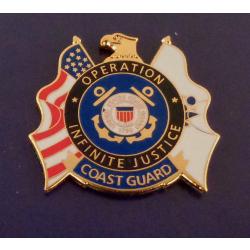 OPERATION INFINITE JUSTICE Coast Guard Lapel Pin