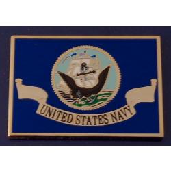UNITED STATES NAVY Logo FLAG 1.5" X 1" Lapel Pin