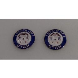 Utah 15/16" SILVER state seal collar pins