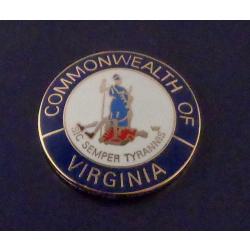 Virginia Commonwealth GOLD collar lapel 15/16" single pin