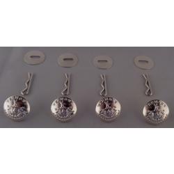 Vermont state seal Silver Uniform Buttons Small