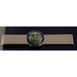 Vermont Polished Silver Tie Bar 1/2" state seal