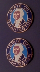 Washington State Seal 15/16" Gold Collar/Lapel Pins
