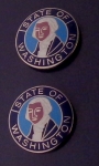 Washington State Seal 15/16" Silver Collar/Lapel Pins