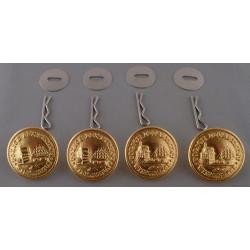 Wilmington DE Delaware Police Gold Buttons 4 Large