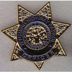 Wyoming WY WYHP Highway Patrol OFFICER mini badge LAPEL PIN
