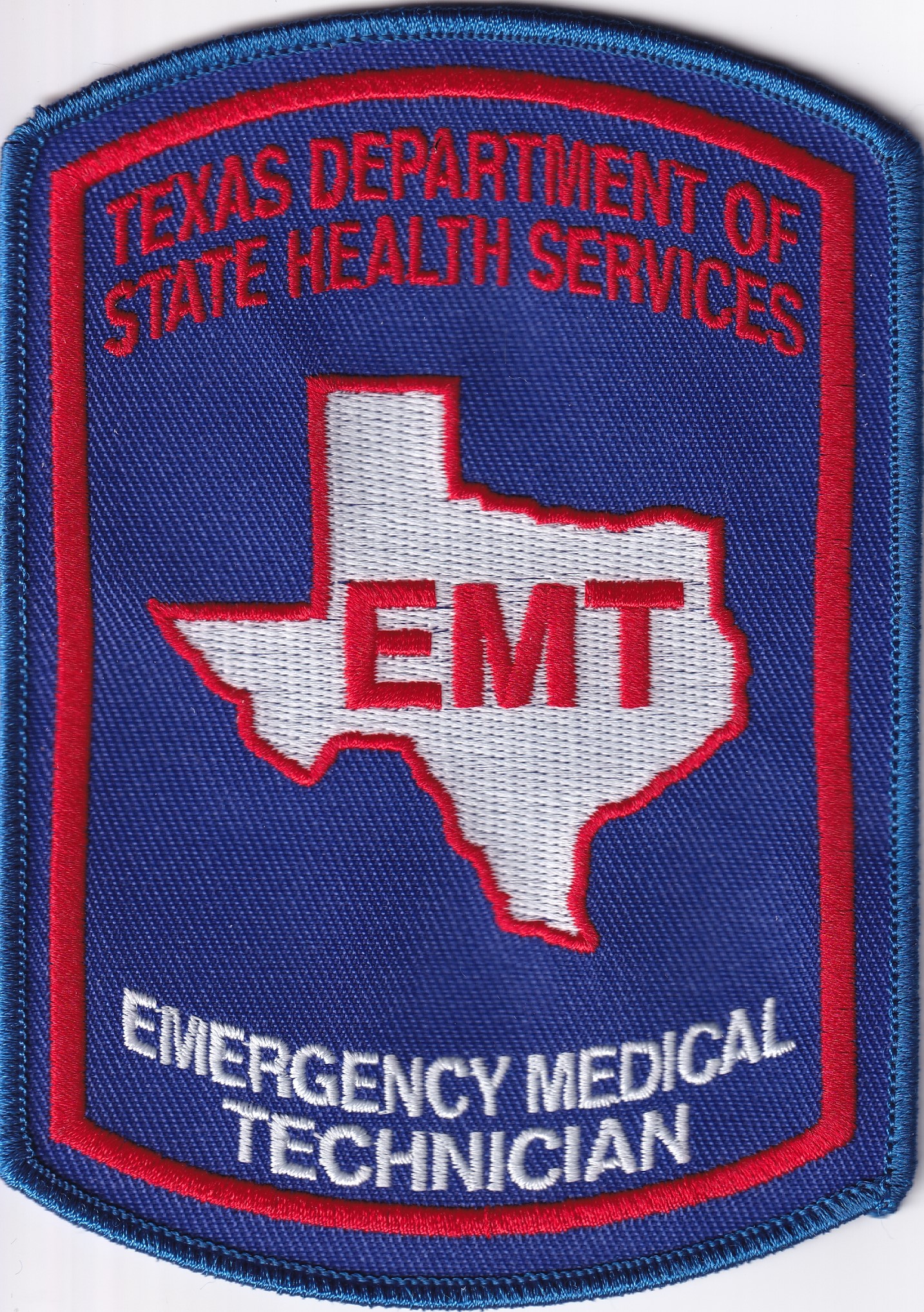 Texas EMT Emergency Medical Technician shoulder patch