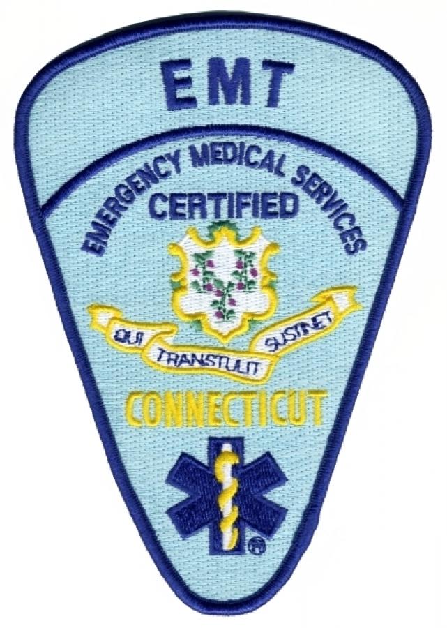 Connecticut EMT Certified Emergency Medical Technician Shoulder Patch