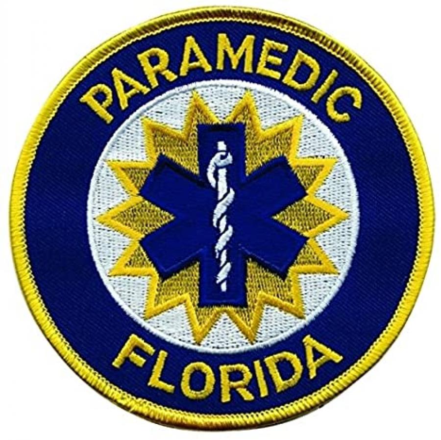 Florida Paramedic patch Medium Gold border version
