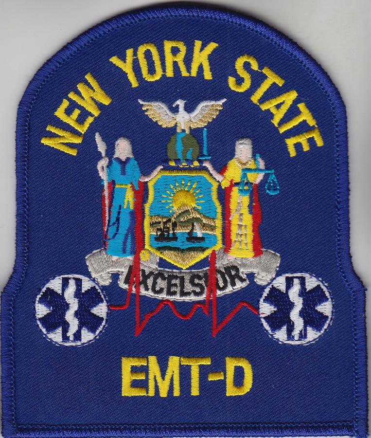 New York State EMT-D patch