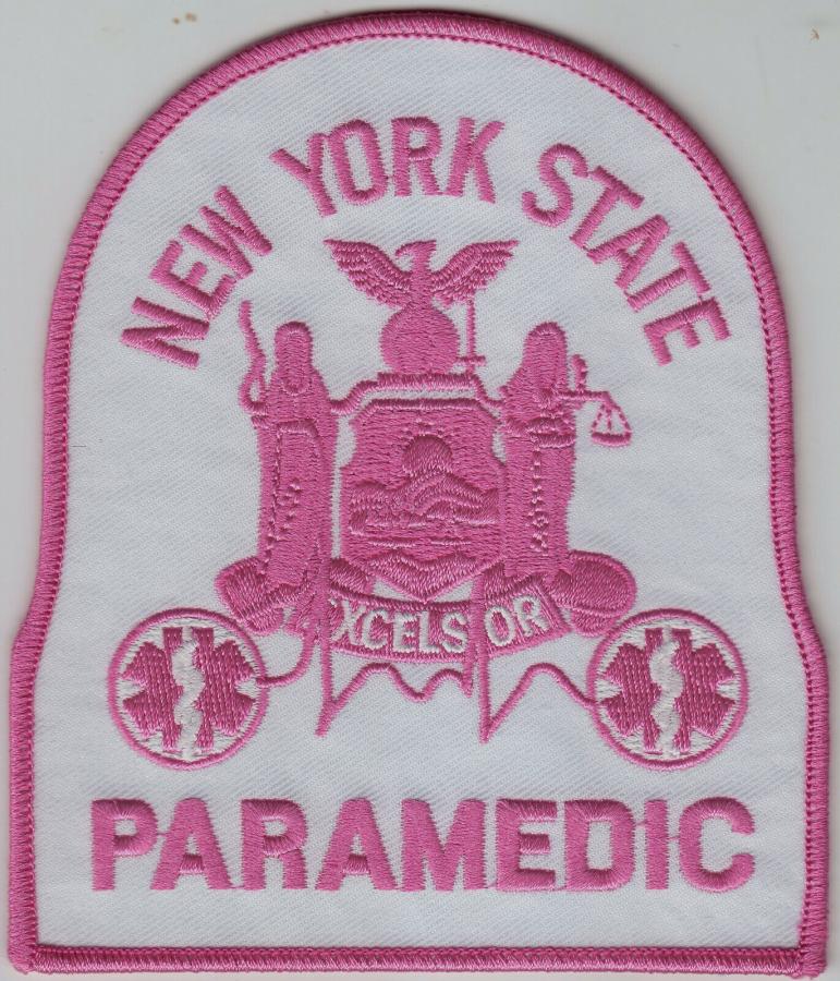 New York State PARAMEDIC Breast Cancer PINK patch