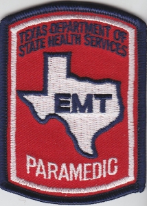 Texas EMT PARAMEDIC mini hat patch