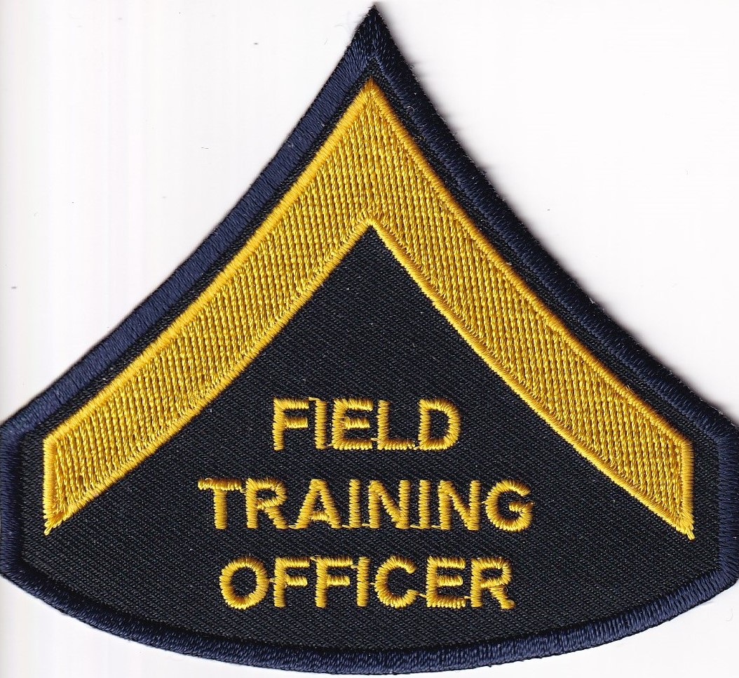 Field Training Officer Gold on Midnight Navy Chevrons 1 Pair