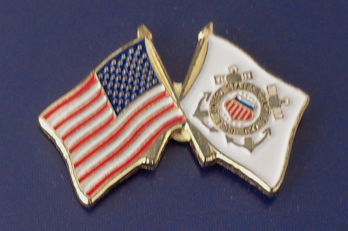 United States Coast Guard US Flags Lapel Pin SMALL