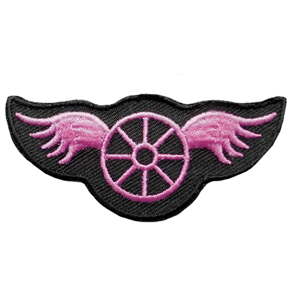 Wheel With Wings PINK California Style Police Motorcycle patch Breast Cancer