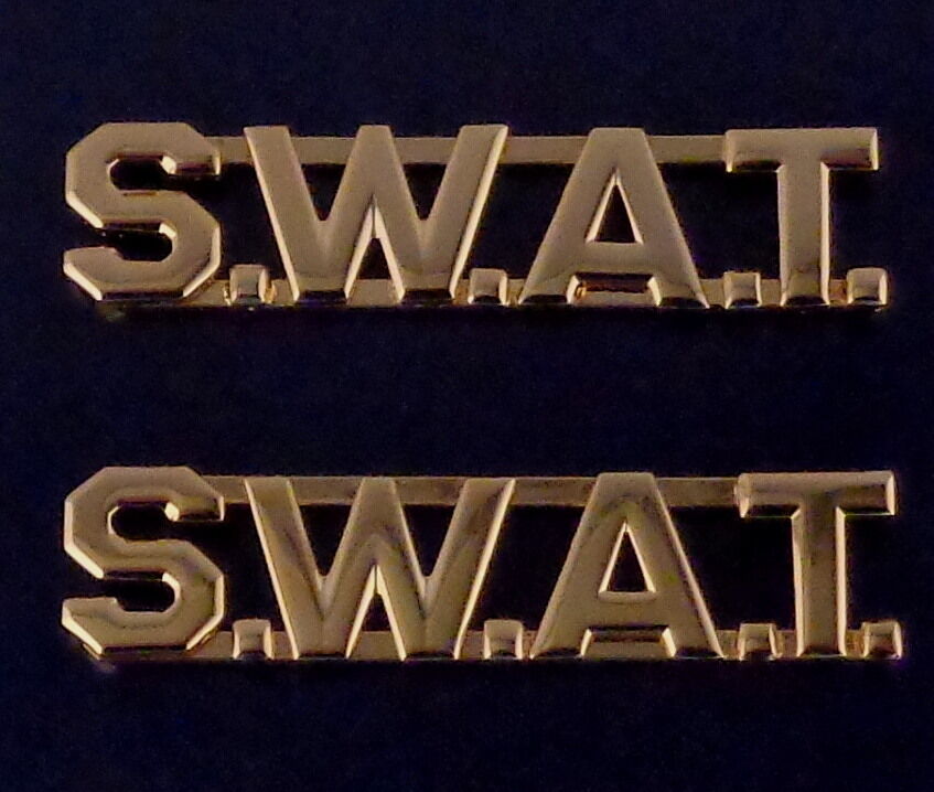 S.W.A.T. 1/2″ Gold Collar Pins HUGE!