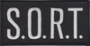 S.O.R.T. White on Black Front Panel Patch 2″ X 4″