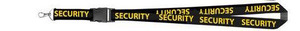 SECURITY Lanyard Neck ID/Card Key Holder GOLD lettering on BLACK